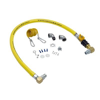 T&S HG-4D-48GS-K 48" Gas Connector Hose w/ Quick Disconnect & SwiveLink Fittings