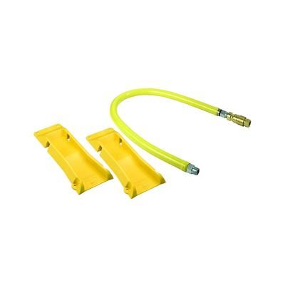T&S HG-4D-48-PS 48" Gas Connector Hose w/ Quick Disconnect - Stainless Steel, 3/4" Connection