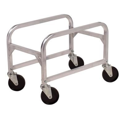 Winco ALBC-1 Lug Box Cart - 16 3/4"W x 25"D x 19"H, Aluminum, 1" Tubular Frame, 5" Swivel Casters