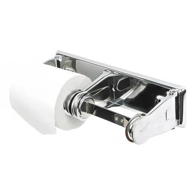 Winco TTH-2 Double Roll Toilet Tissue Holder, Chrome Plated, Steel, Silver