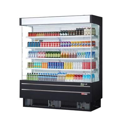 Turbo Air TOM-75SEB-N 76 1/2" Vertical Open Air Cooler w/ 5 Levels, 220v/1ph, Black