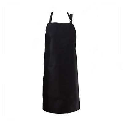 Chef Revival 601MAJ-BK Waterproof Bib Apron, Vinyl Backing, Fire Retardant, 27x 33", Black