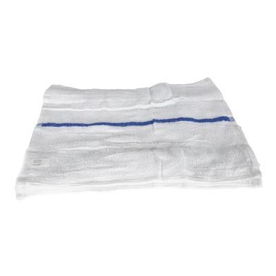 Chef Revival 700BRT-BLS White Cotton Bar Towel w/ Blue Stripe, 16" x 19", 1 Dozen