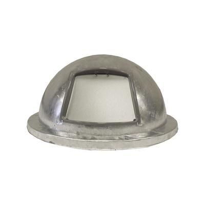 Witt 3434G Round Dome Trash Can Lid - Metal, Galvanized, Self-Closing, Swing-Action, Silver