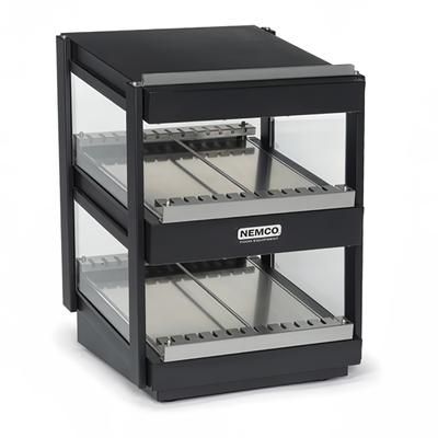 Nemco 6480-36-B 36" Self Service Countertop Heated Display Shelf - 2 Shelves, 120v, Black