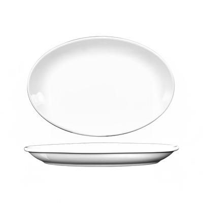 ITI TN-13/DO-13 11 3/4" x 8" Oval Torino Platter - Porcelain, European White