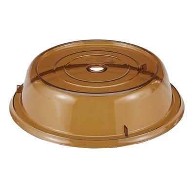 Cambro 1013CW153 10 13/16" Camwear Plate Cover - Amber, Polycarbonate, Brown