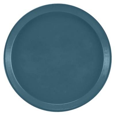 Cambro 1200401 12" Round Serving Camtray - Fiberglass, Slate Blue, Dishwasher Safe