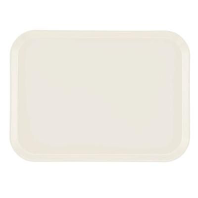 Cambro 1318538 Fiberglass Camtray Cafeteria Tray - 17 3/4"L x 12 3/5" W, Cottage White, High Impact Resistant