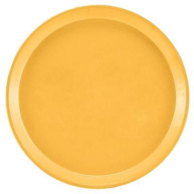 Cambro 1600171 16" Round Serving Camtray - Fiberglass, Tuscan Gold, Yellow
