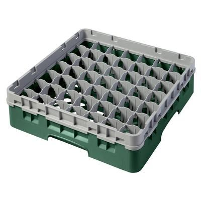 Cambro 49S318119 Camrack Glass Rack w/ 49 Compartments - 49 Gray Extender, Sherwood Green, Soft Gray Extender