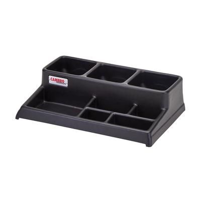Cambro BSACS110 Airpot Station for 3 Airpots w/ Condiment Organizer, Black