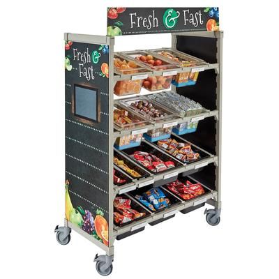 Cambro CSFLEXMERCH000 Flex Station Merchandiser Sign Kit - "Fresh & Fast", (2) Side Panels, (1) Top Panel, 2 Side Panels & 1 Top Panel