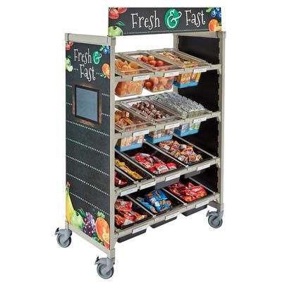Cambro CSFLEXMERCH000 Flex Station Merchandiser Sign Kit - "Fresh & Fast", 2 Side Panels, 2 Top Panel, 2 Side Panels & 1 Top Panel