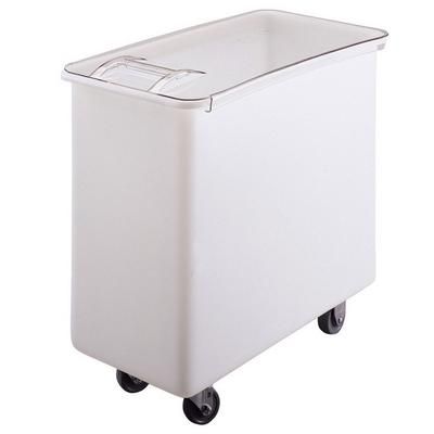 Cambro IB36148 Mobile Ingredient Bin - 34 Gallon Capacity, Clear Cover/White Base