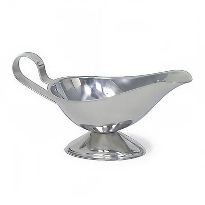 Browne 515061 Gravy Boat, 8 oz, Stainless Steel, Gadroon Base, Silver
