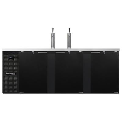 Continental KC90N 90" Kegerator Commercial Beer Dispenser w/ 5 Keg Capacity - 5 Columns, Black, 115v