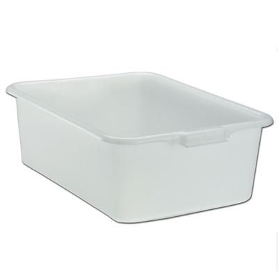 Vollrath 1527B-05 Traex Bus Box - 15 1/2" x 21 3/4" x 7", White, Polyethylene, Stacking Lugs, Case of 150