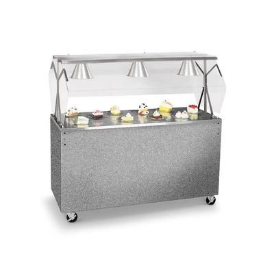 Vollrath 3872660 60" Mobile Food Bar w/ Cabinet & Stainless Top - Granite, 120v, Gray
