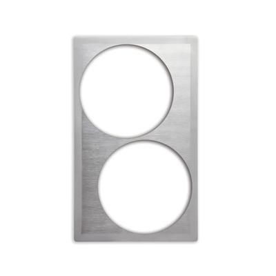 Vollrath 8242516 Miramar Template - (2) 5 qt Casserole, 21 1/8" x 12 3/4", Stainless, Silver