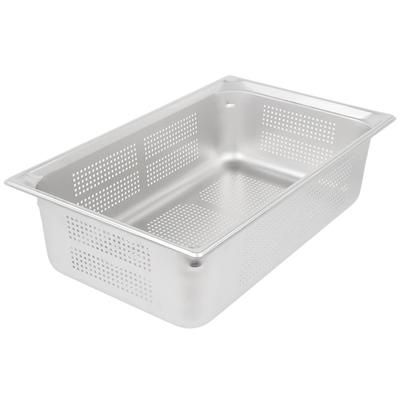 Vollrath 90063 Super Pan 3 Full Size Perforated Steam Pan - Stainless Steel, Anti-Jam