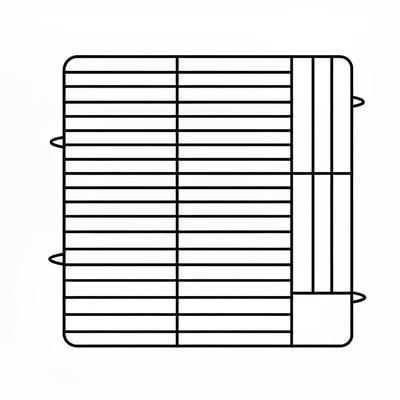 Vollrath PM4407-3 Dishwasher Rack - 44 Plate Capacity, 3 Extenders, Beige