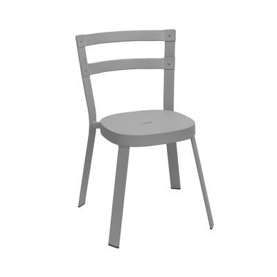 emu E655 (73) Thor Indoor/Outdoor Stackable Side Chair - Steel, Gray, Antique Cement, Powder Coated Steel