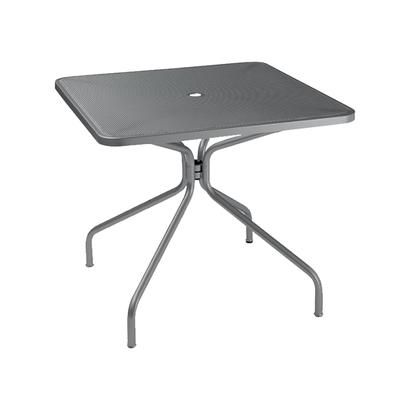 emu E801 (22) 32" Square Cambi Indoor/Outdoor Table w/ Umbrella Hole - Steel, Antique Iron, Powder Coated Steel