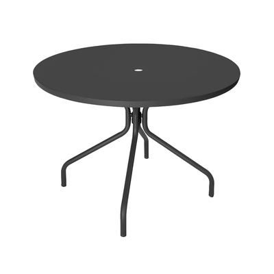 emu E823 (22) 36" Round Indoor/Outdoor Table w/ Umbrella Hole - Steel, Antique Iron
