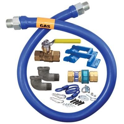 Dormont 1675KIT48PS 48" Gas Connector Kit w/ 3/4" Male/Male Couplings, Blue, Stainless Steel