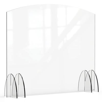 Rosseto AG018 Freestanding Safety Shield - 48"L x 40"H, Acrylic, Clear, Countertop