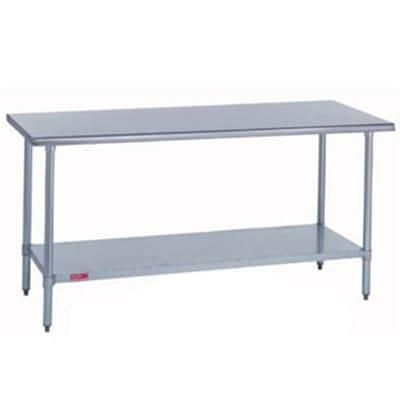 Duke 314S-3648 48" 14 ga Work Table w/ Undershelf & 300 Series Stainless Flat Top, Stainless Steel