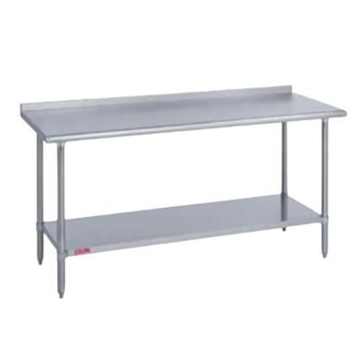 Duke 416-3060-2R 60" 16 ga Work Table w/ Undershelf & 400 Series Stainless Steel Top, 1 1/8" Backsplash