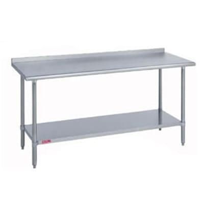 Duke 416S-36132-2R 132" 16 ga Work Table w/ Undershelf & 400 Series Stainless Top, 1 1/8" Backsplash, Stainless Steel