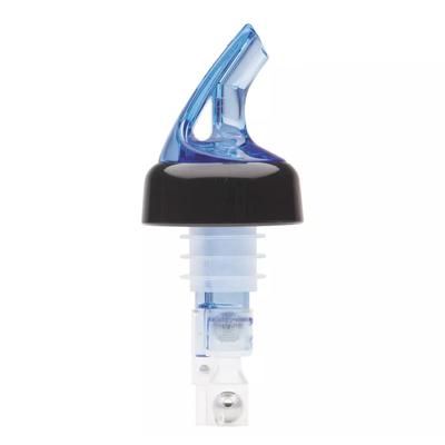 Bar Maid BMP-3100B 1 oz Measured Liquor Pourer, Blue w/ Black Collar, 1 Dozen