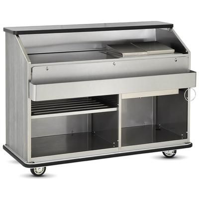 FWE CB-5 L4 60"L Conventional Portable Bar, Stainless Interior, Harvest Maple, Brown