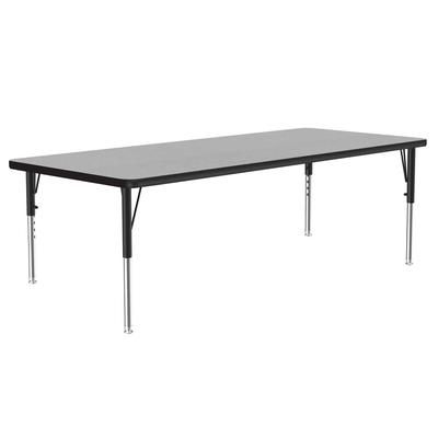 Correll A3072-REC-15-09-09 Activity Table w/ 1 1/4" High Pressure Top, 72"W x 30"D, Gray Granite