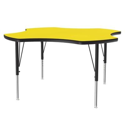 Correll A48-CLO-38-09-09 48" Square Activity Table w/ 1 1/4" High Pressure Top, Yellow