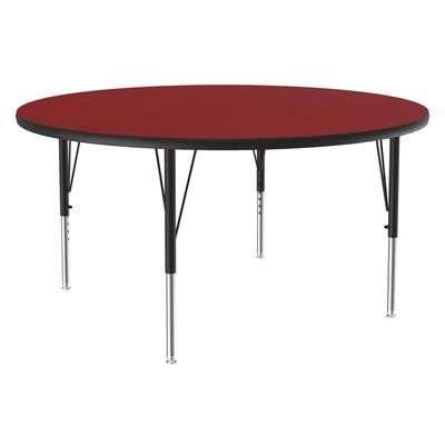 Correll A48-RND-35-09-09 48" Round Table w/ 1 1/4" High Pressure Top, Red