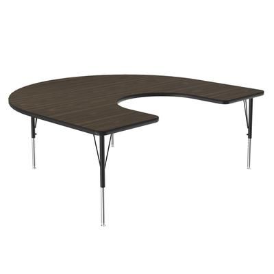 Correll A6066-HOR-01-09-09 Activity Table w/ 1 1/4" High Pressure Top, 66"W x 60"D, Walnut, Brown