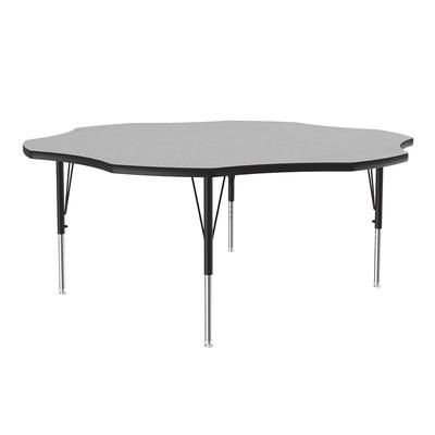 Correll A60-FLR-15-09-09 48" Flower Shape Table w/ 1 1/4" High Pressure Top, Gray Granite