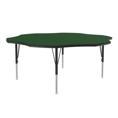 Correll A60-FLR-39-09-09 48" Flower Shape Table w/ 1 1/4" High Pressure Top, Green