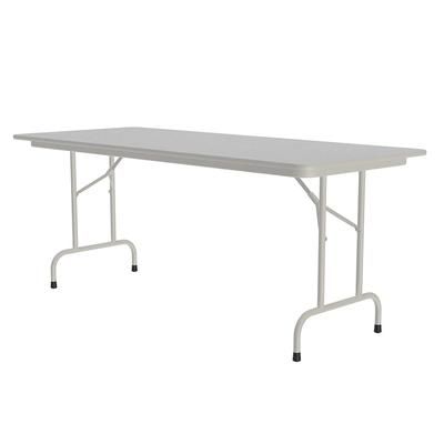 Correll CF3072M 15 72" Rectangular Folding Table w/ Gray Granite Melamine Top, 29"H