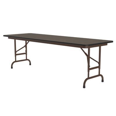 Correll CFA2472PX-01 72" Rectangular Folding Table w/ Walnut Top, 32"H, Black