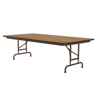 Correll CFA3072PX-06 72" Rectangular Folding Table w/ Medium Oak Top, 32"H, Brown