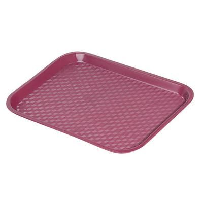GET FT-16-BU Plastic Fast Food Tray - 16 1/4"L x 12"W, Burgundy, Red, 2 Dozen
