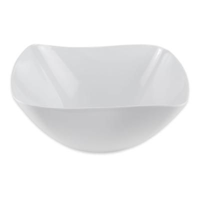 GET ML-235-W 10 4/5 qt Irregular Melamine Serving Bowl, White, 10.8-qt. Capacity, Flared