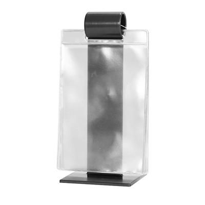Risch ROLLSTANDPACK GRAPHITE Tabletop Roll Stand Menu Holder w/ 6 Clear Pockets - Plastic, Graphite, Black