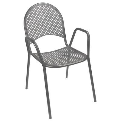 American Tables & Seating 90G Indoor/Outdoor Side Chair - Metal, Gray