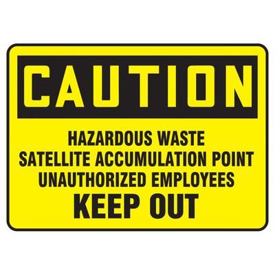 Accuform Signs MCHL645XL OSHA "HAZARDOUS WASTE" Sign - 7" x 10", Aluma-Lite, Yellow